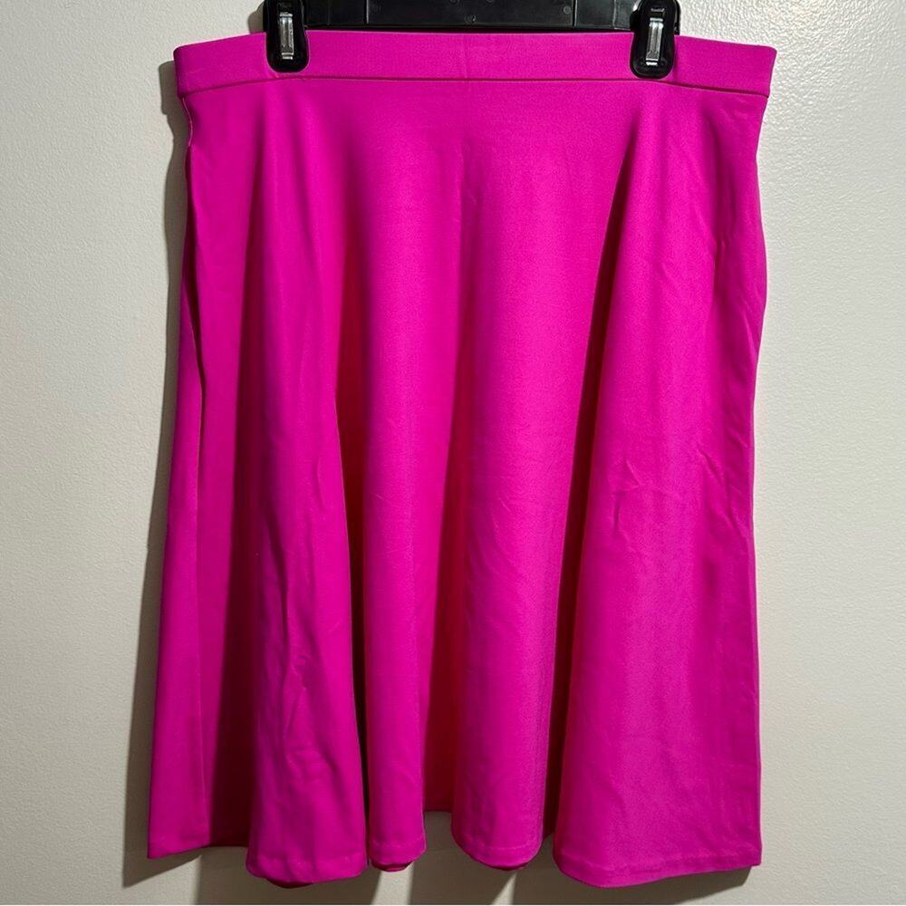 Adrienne Vittadini Skirt SIze L Aline Bright Pink Magenta (557)